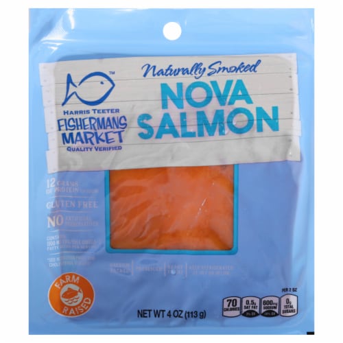 Harris Teeter™ Fishermans Market Naturally Smoked Nova Salmon Perspective: front
