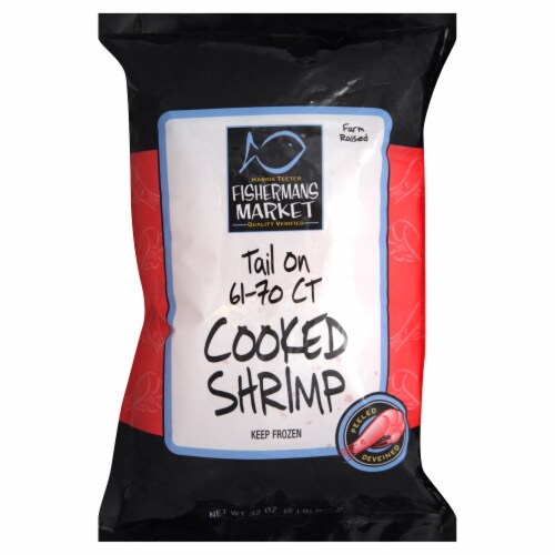 Harris Teeter Fishermans Market 61/70 CT Cooked Shrimp Perspective: front