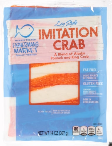 Harris Teeter Leg Style Imitation Crab Meat Perspective: front