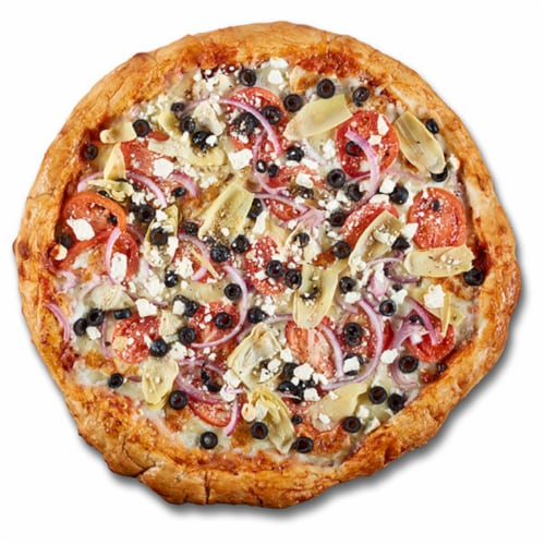 Harris Teeter Fresh Foods Market Greek Pizza Hot Perspective: front
