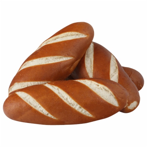 Harris Teeter Pretzel Hoagie Rolls Perspective: front