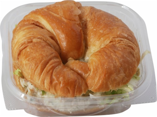 Harris Teeter Fresh Foods Market Rotisserie Chicken Salad Croissant Sandwich Perspective: front