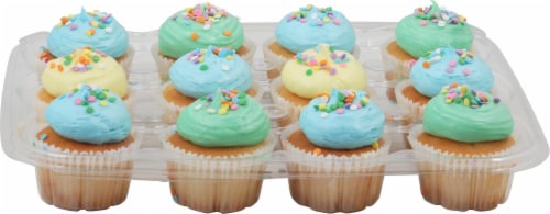 Fresh Foods Market Iced Yellow Cake Cupcakes Perspective: front
