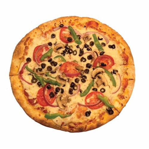 Harris Teeter Fresh Foods Market Cauliflower Crust Vegetable Pizza Hot Perspective: front