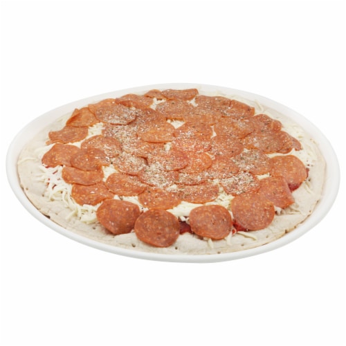 Harris Teeter Fresh Foods Market Take & Bake Pepperoni Pizza Perspective: front