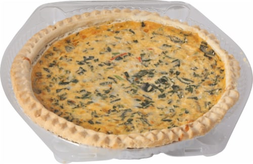 Spinach & Tomato Quiche Perspective: front