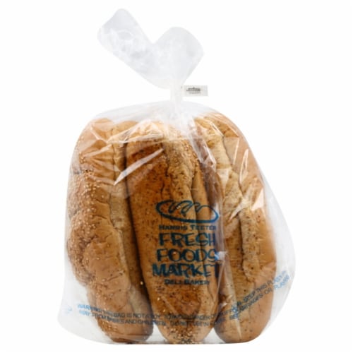 Harris Teeter Sub Sandwich Wheat Bread Rolls Perspective: front