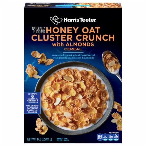 Harris Teeter® Honey Oat Cluster Crunch with Almonds Cereal Perspective: front