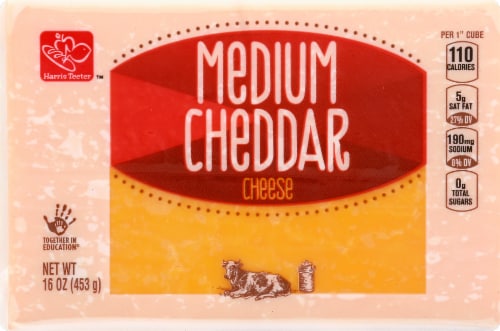 Harris Teeter™ Medium Cheddar Cheese Perspective: front