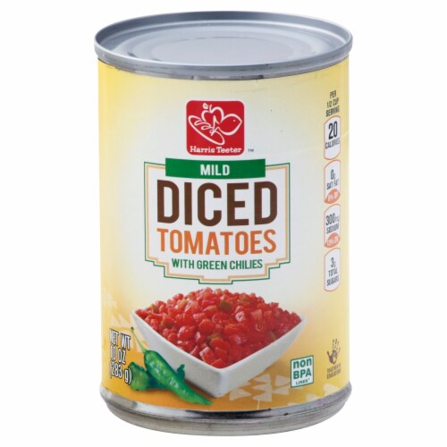 Harris Teeter™ Mild Diced Tomatoes with Green Chilies Perspective: front