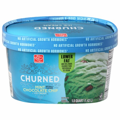 Harris Teeter™ Lower Fat Churned Mint Chocolate Chip Ice Cream, 48 fl ...