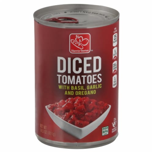 Harris Teeter™ Diced Tomatoes With Basil Garlic And Oregano Perspective: front