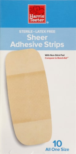 Harris Teeter® Sheer Adhesive Strips, 10 ct - Harris Teeter