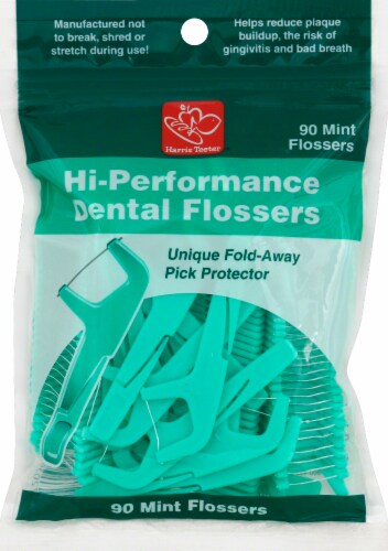 Harris Teeter™ Hi-Performance Mint Dental Flossers Perspective: front
