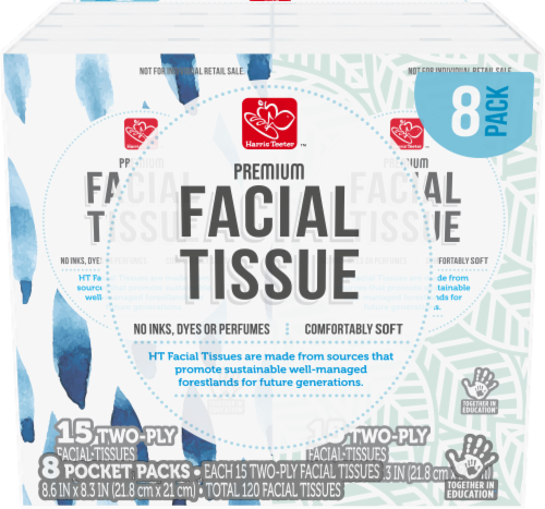 Harris Teeter™ Two Ply Facial Tissue Packs Perspective: front