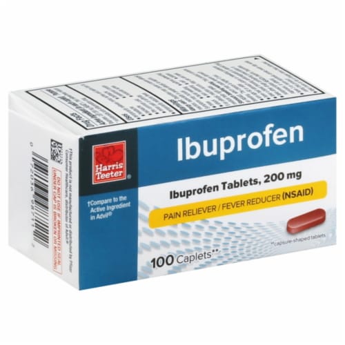 Harris Teeter® Ibuprofen Caplets 200mg Perspective: front