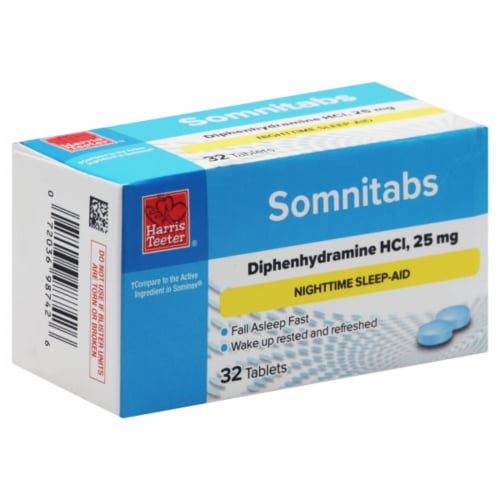 Harris Teeter® Somnitabs Nighttime Sleep-Aid Tablets Perspective: front