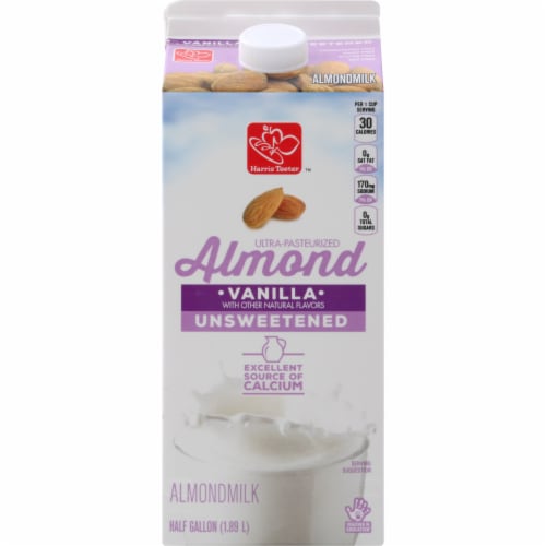 Harris Teeter Unsweetened Vanilla Almondmilk Perspective: front