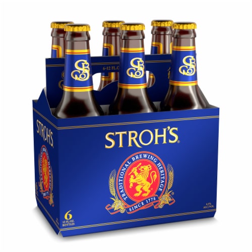 Stroh's Lager Domestic Beer Perspective: front