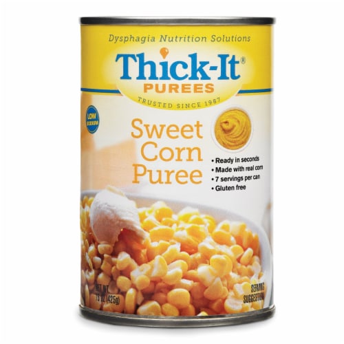 Thick-It Thickened Food Sweet Corn Flavor 15 oz. Can Perspective: front
