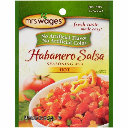 Mrs. Wages All Natural Habanero Salsa Hot Seasoning Mix Perspective: front