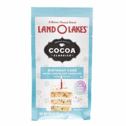 Land O' Lakes® Birthday Cake White Chocolate Premium Cocoa Mix Perspective: front