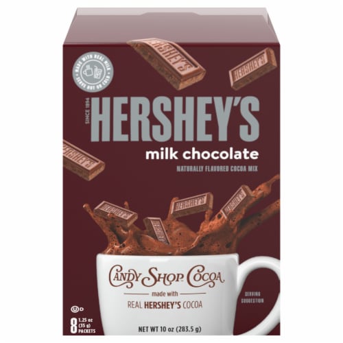 Candy Shop Cocoa Hershey's Milk Chocolate Naturally Flavored Cocoa Mix Perspective: front