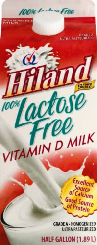 Hiland Lactose Free Vitamin D Milk Perspective: front