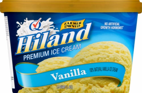Hiland Premium Vanilla Ice Cream Tub Perspective: front