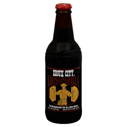 Sioux City® Sarsaparilla Root Beer Bottle Perspective: front