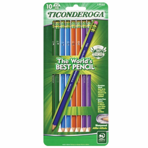 Ticonderoga® Pre-Sharpened Pastel Wood-Cased Pencils, 10 pk - Fred Meyer