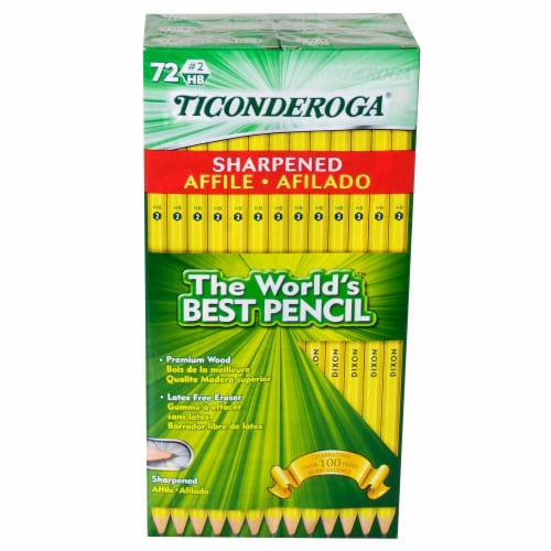 Ticonderoga Pencils, #2 Soft, Yellow, Presharpened, 18 Per Pack, 2