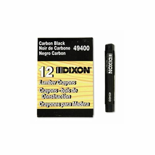 Lumber Crayons, 4.5 x 0.5, Carbon Black, Dozen Lumber Crayons, 4.5 x 0.5, Carbon Black, Dozen