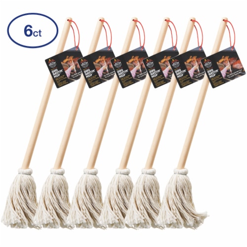 Better Grillin BBQ Bastin Mop Basting Barbecue Brush Easily Applies Marinade 6pk Perspective: front