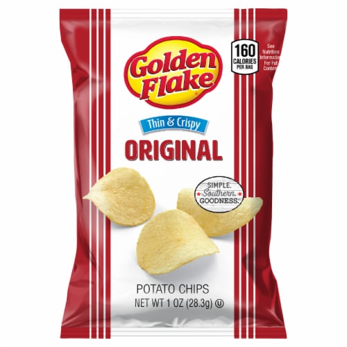 Golden Flake® Thin & Crispy Potato Chips Perspective: front