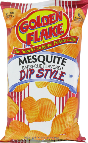 Golden Flake Mesquite Dip Style Potato Chips Perspective: front