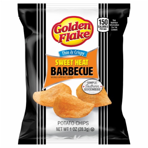 Golden Flake® Sweet Heat Barbeque Chips Perspective: front
