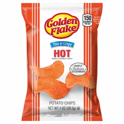 Golden Flake® Cajun Hot Potato Chips Perspective: front