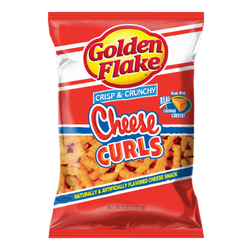 Golden Flake® Crisp & Crunchy Cheese Curls Perspective: front