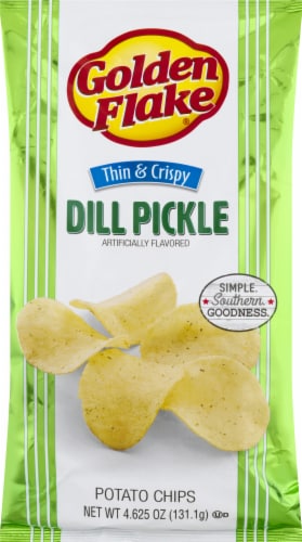 Golden Flake® Dill Pickle Potato Chips Perspective: front