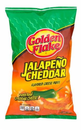 Golden Flake® Jalapeno Cheddar Cheese Puffs Perspective: front