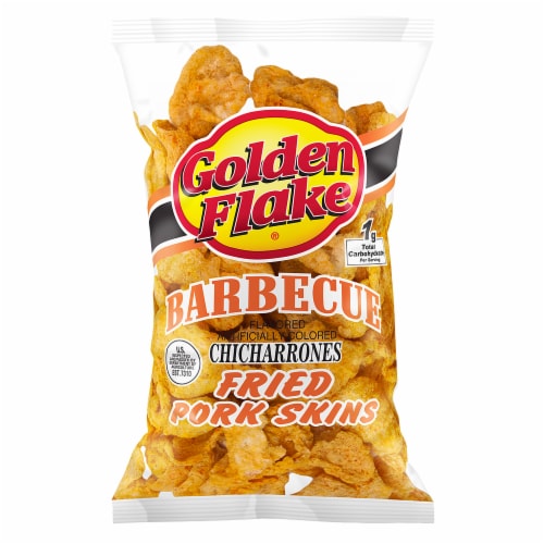 Golden Flake Barbecue Fried Pork Skins Perspective: front