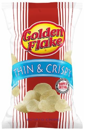 Golden Flake® Thin & Crispy Potato Chips Perspective: front