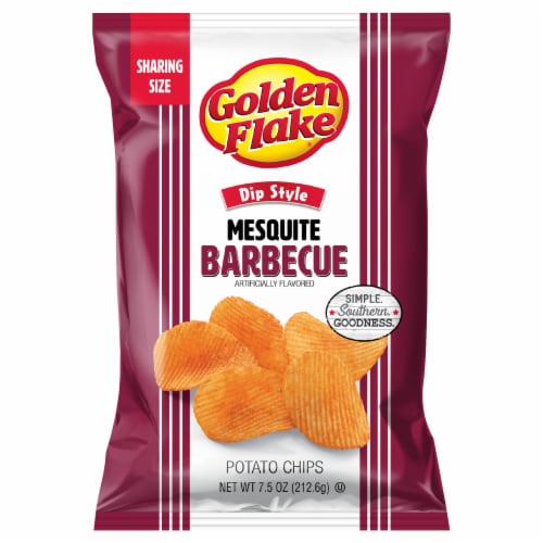 Golden Flake® Mesquite BBQ Potato Chips Perspective: front