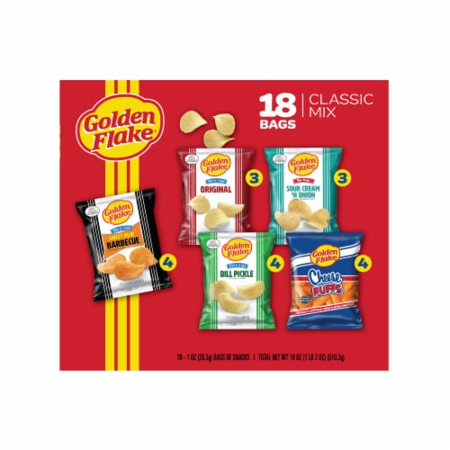 Golden Flake® Classic Mix Box Perspective: front