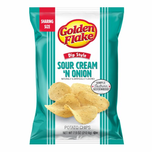 Golden Flake® Dip Style Sour Cream & Onion Potato Chips Perspective: front