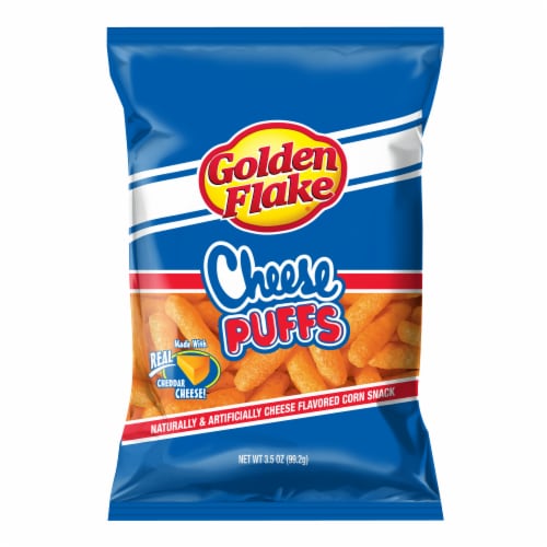 Golden Flake® Cheese Puffs Snacks Perspective: front