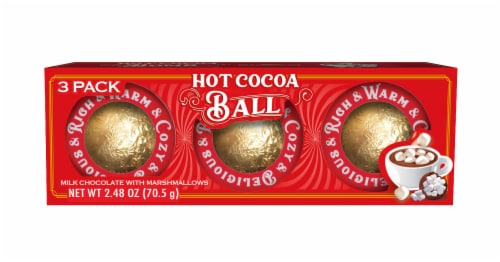 Albert's Milk Chocolate Hot Cocoa Ball Holiday Candy Perspective: front