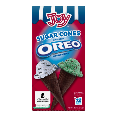 Joy® OREO® Pieces Sugar Cone Perspective: front
