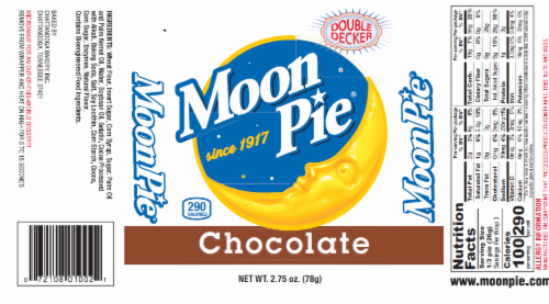 MoonPie® Chocolate Flavor Double Decker Marshmallow Sandwich Perspective: front